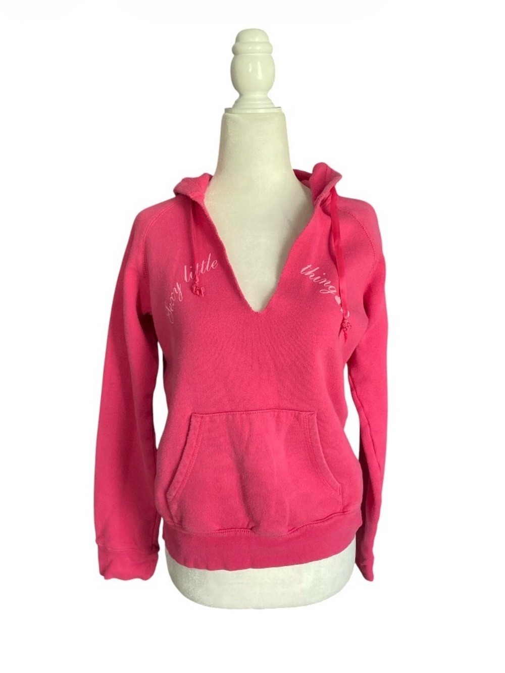 Victoria’s Secret SLT Pink Hooded V-Neck Pullover Sweatshirt